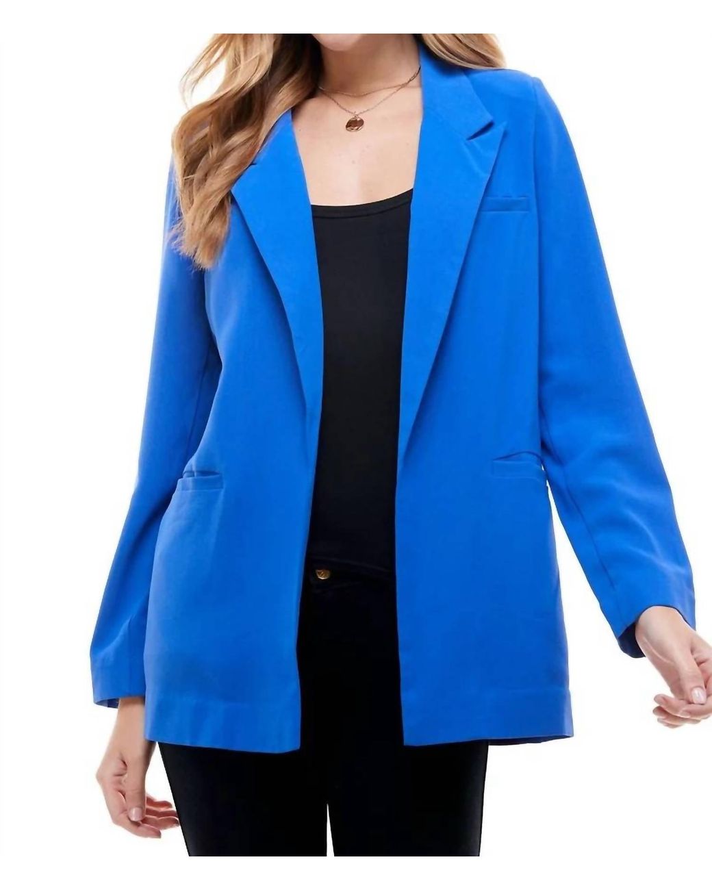 TCEC Blue Open Front Blazer