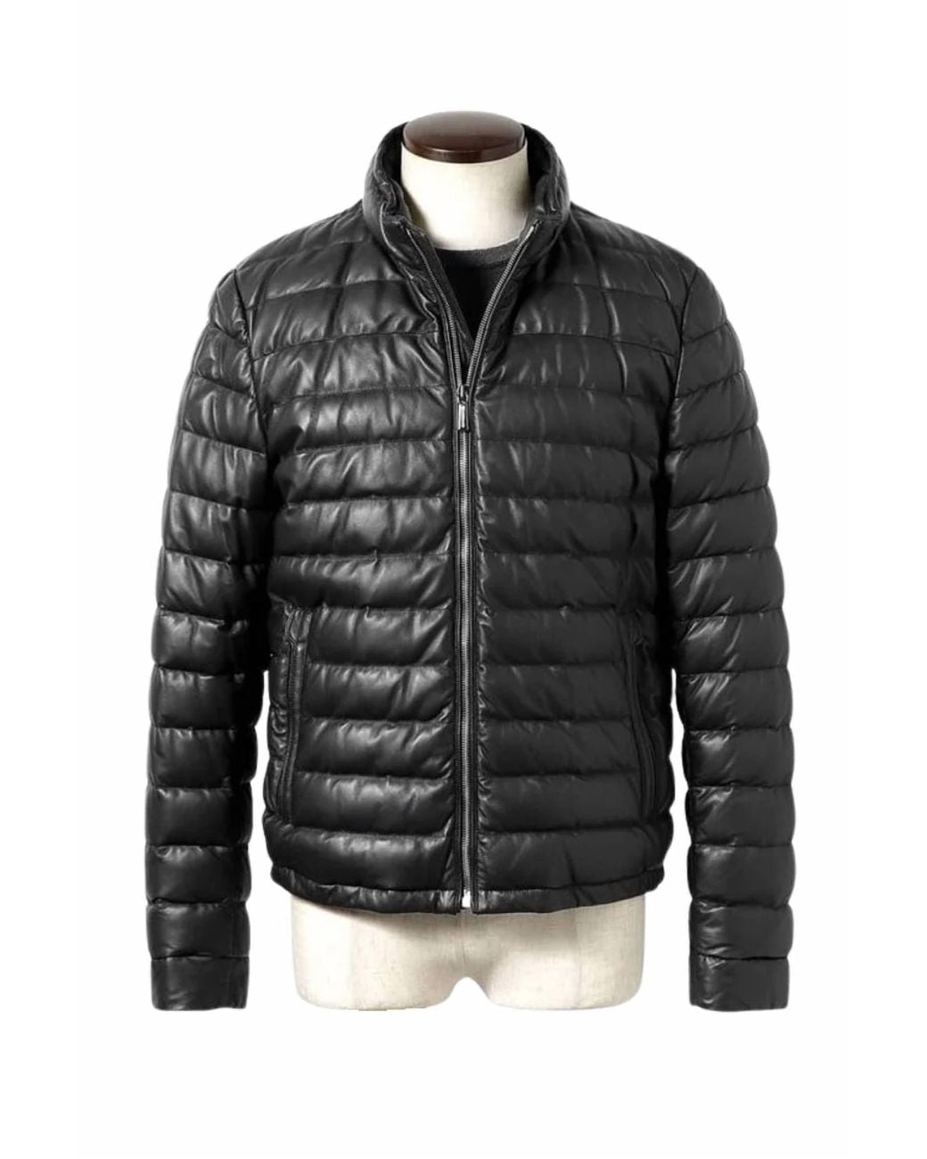 Moorer Black Stand Collar Lightweight Down Jacket for men