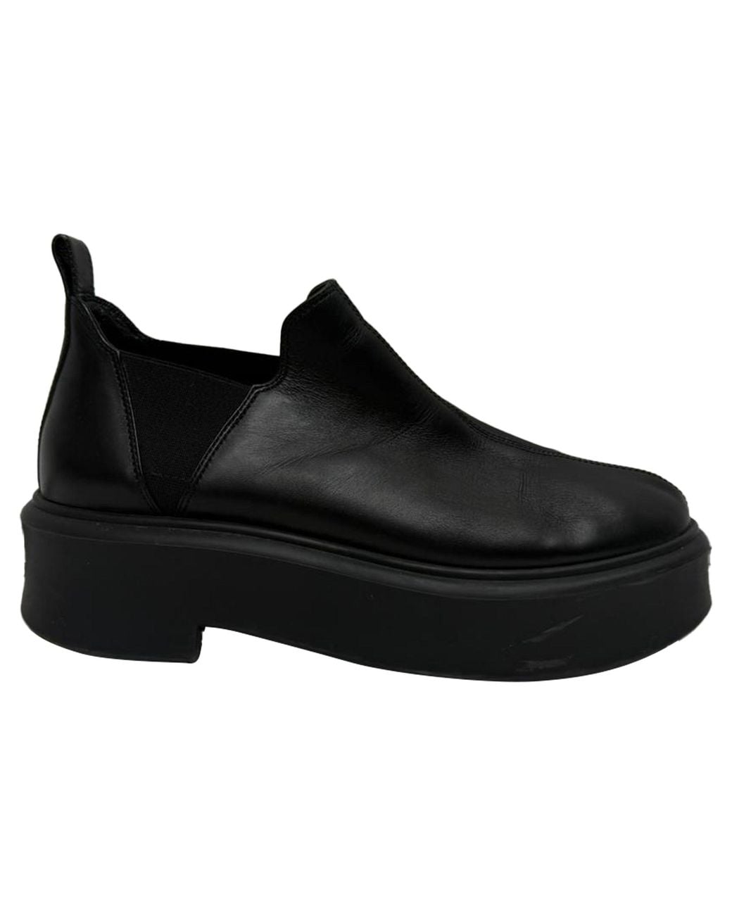 The Row Black Robin Flatform Ankle Boots