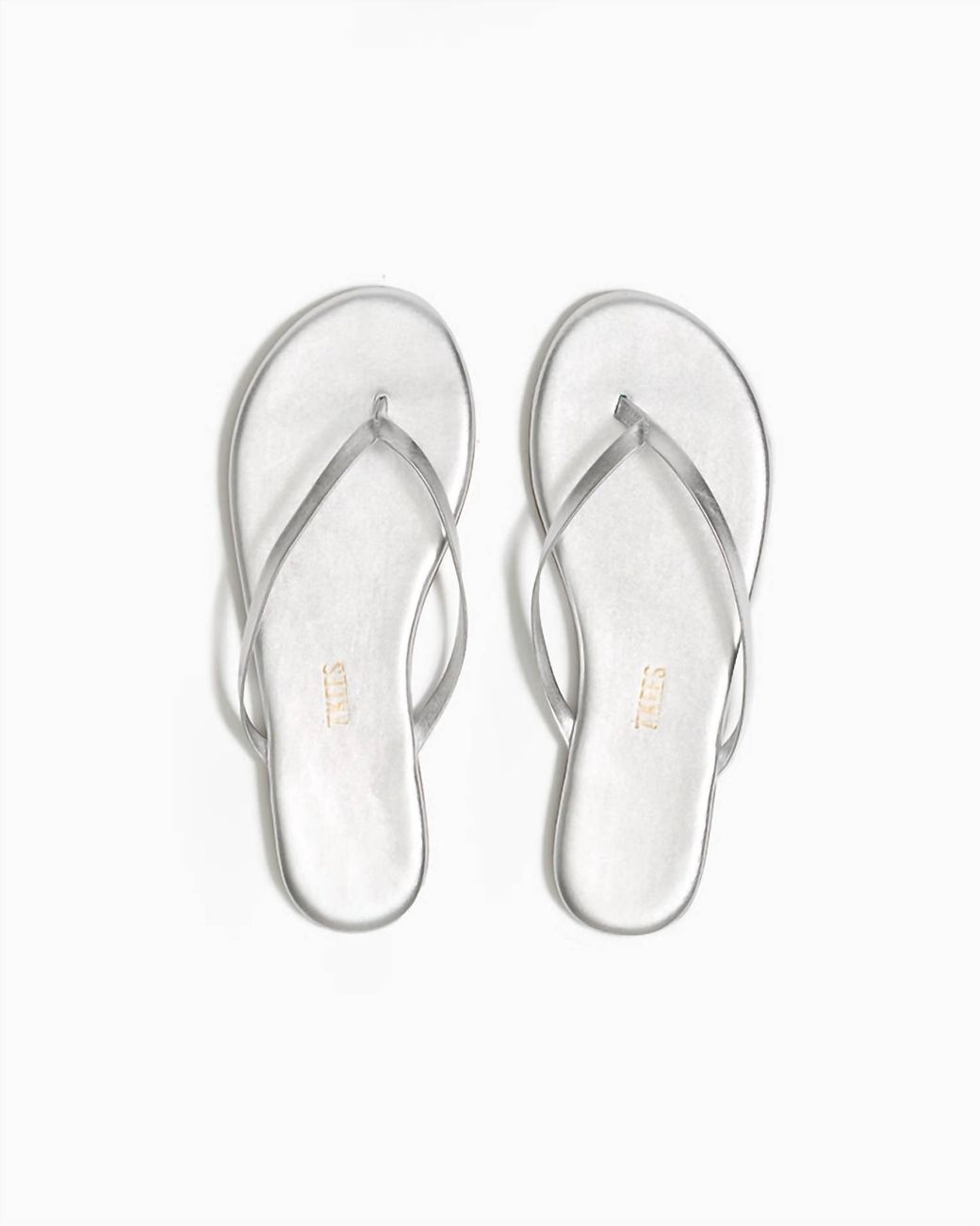 TKEES Lily Metallics Flip Flop in White | Lyst