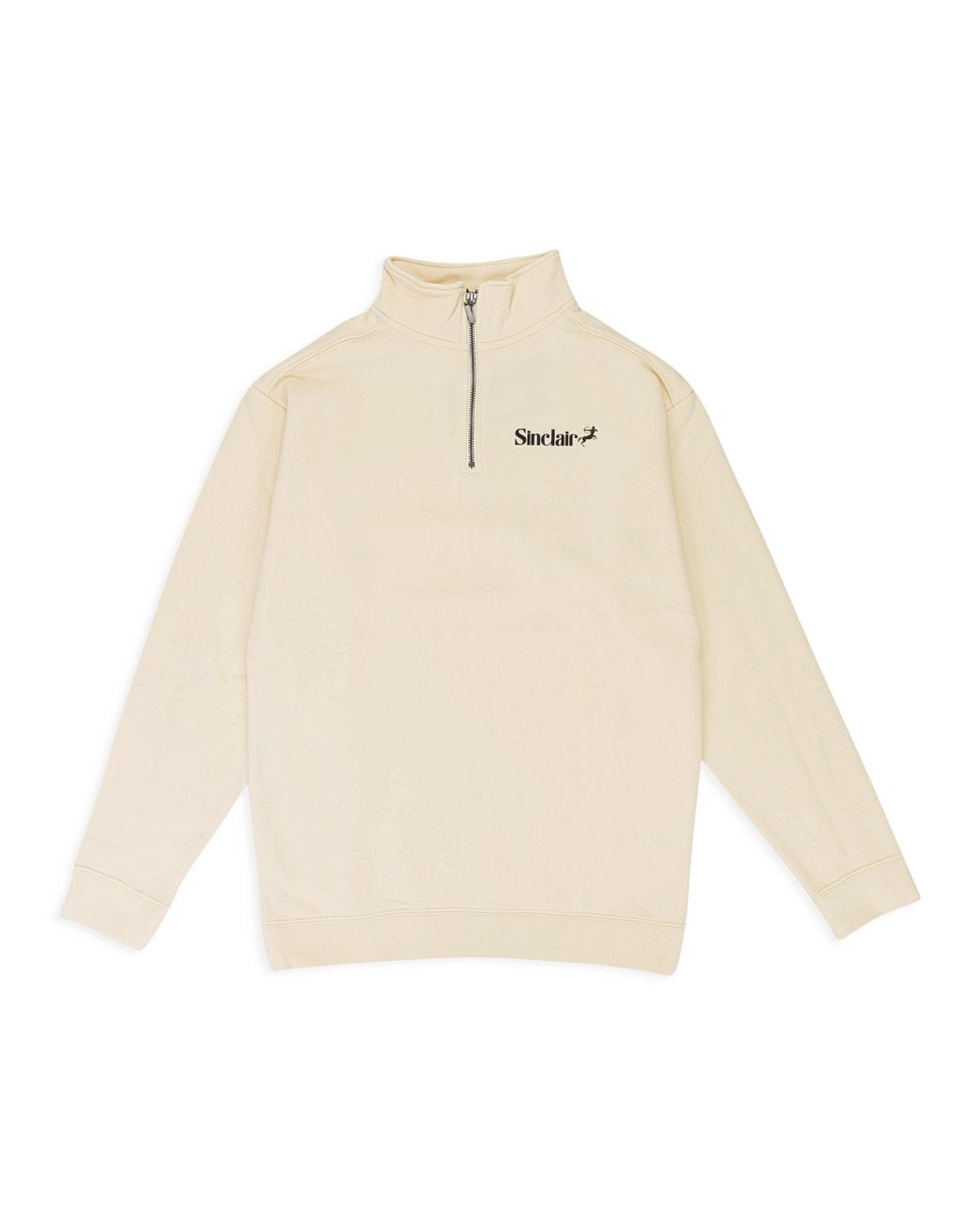 Sinclair Natural Quarter Zip Cream Sweatshirt for men