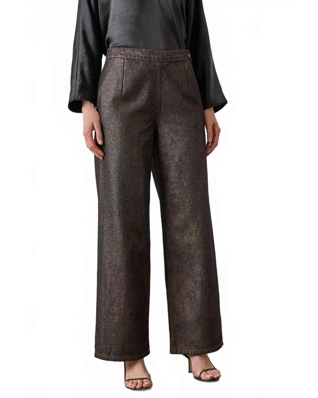 Lilla P Black Metallic Pants