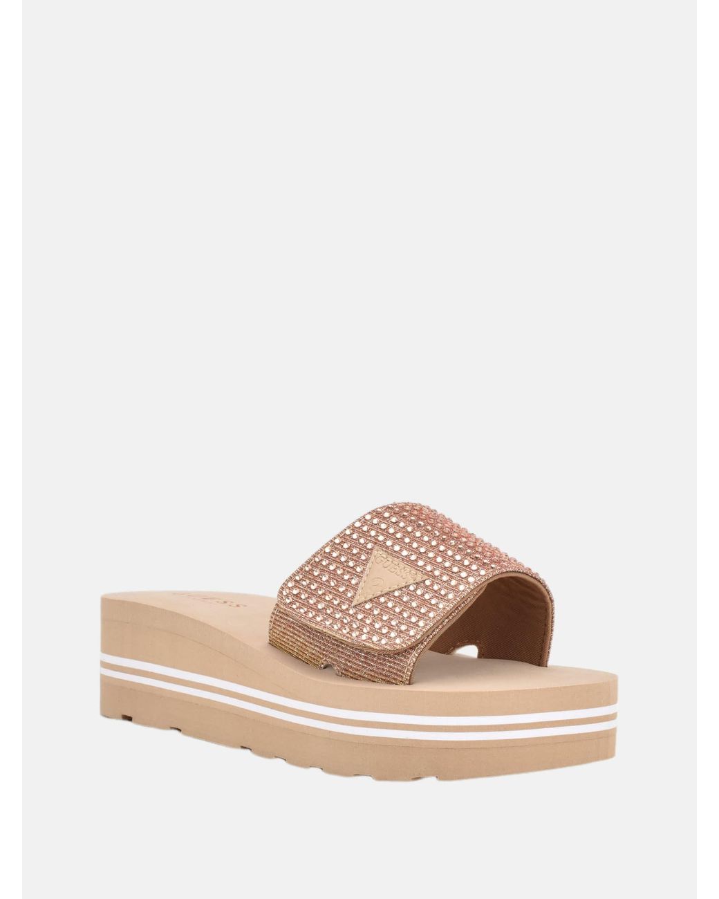 Guess rhinestone slides sale