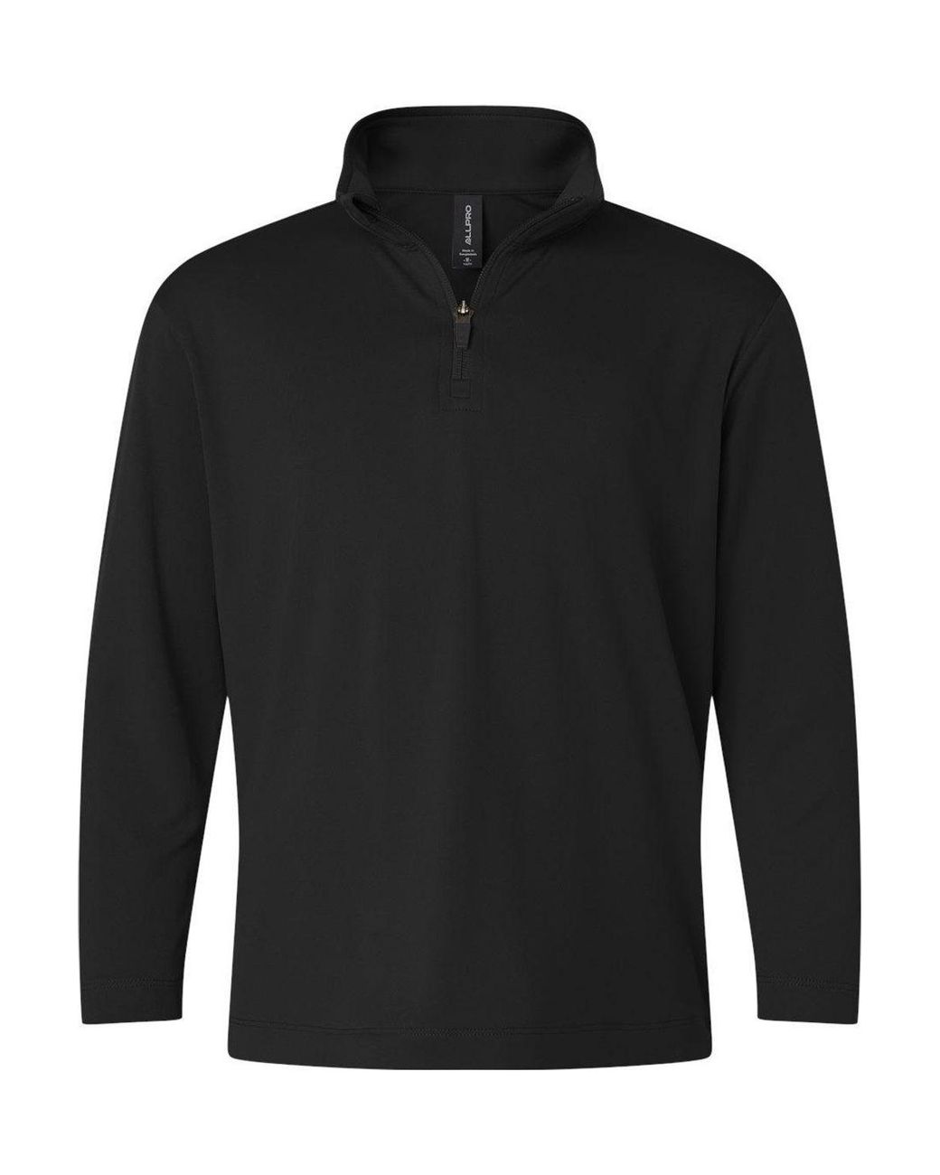 AllPro Black Pro-Lock Youth Performance Quarter-Zip Pullover for men