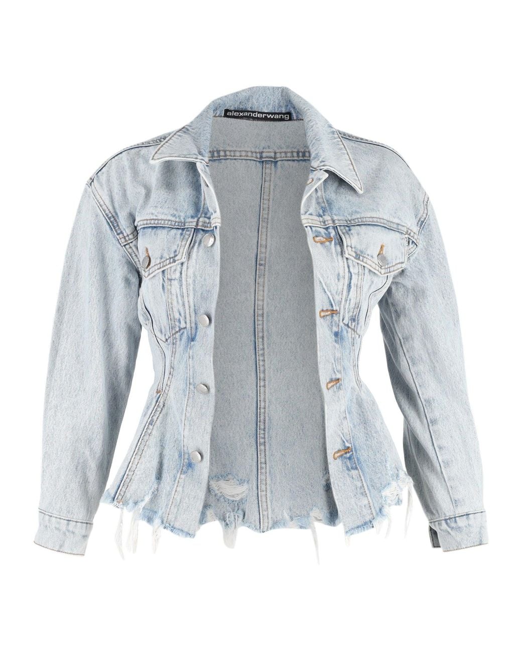 Alexander Wang Blue Sculpted Denim Jacket