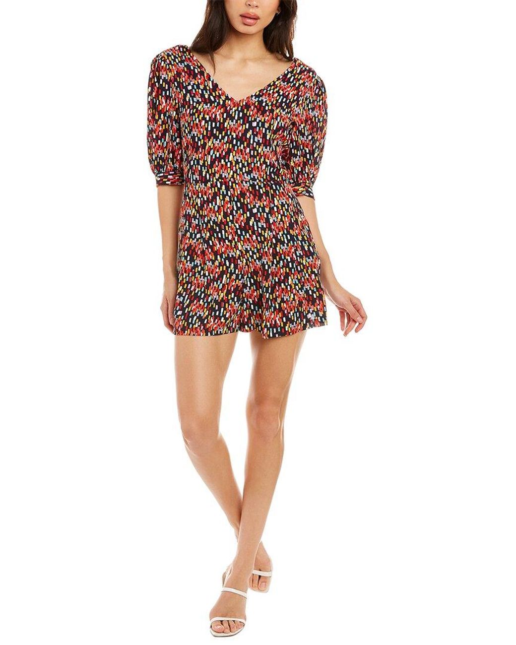 Traffic People Red Bow Down Playsuit