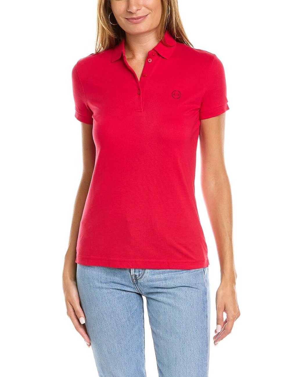 Hævde finger Formålet Armani Exchange Polo Shirt in Red | Lyst