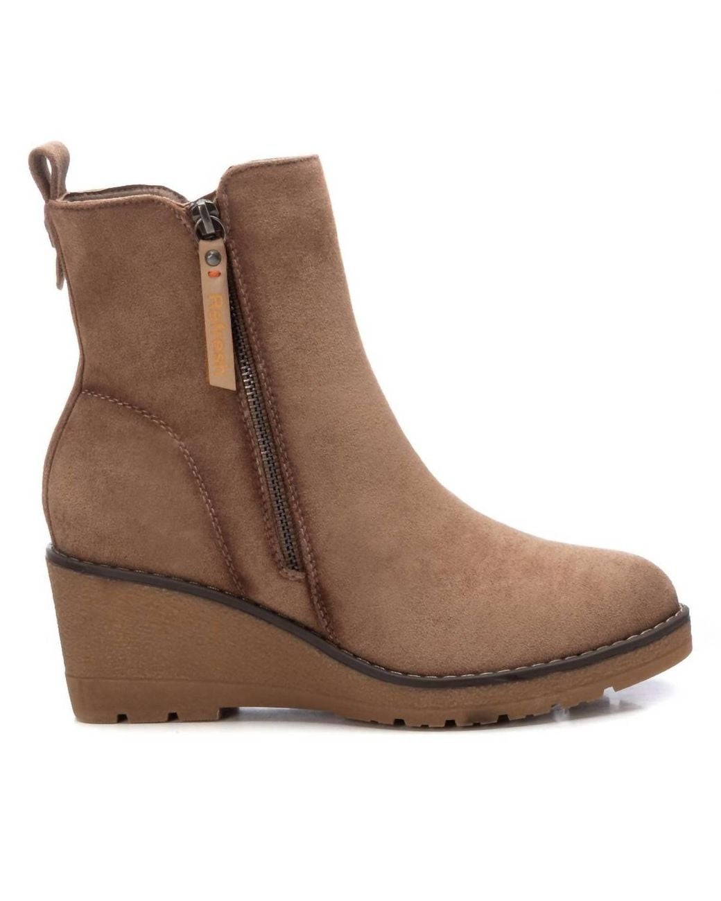 Xti Brown Suede Booties