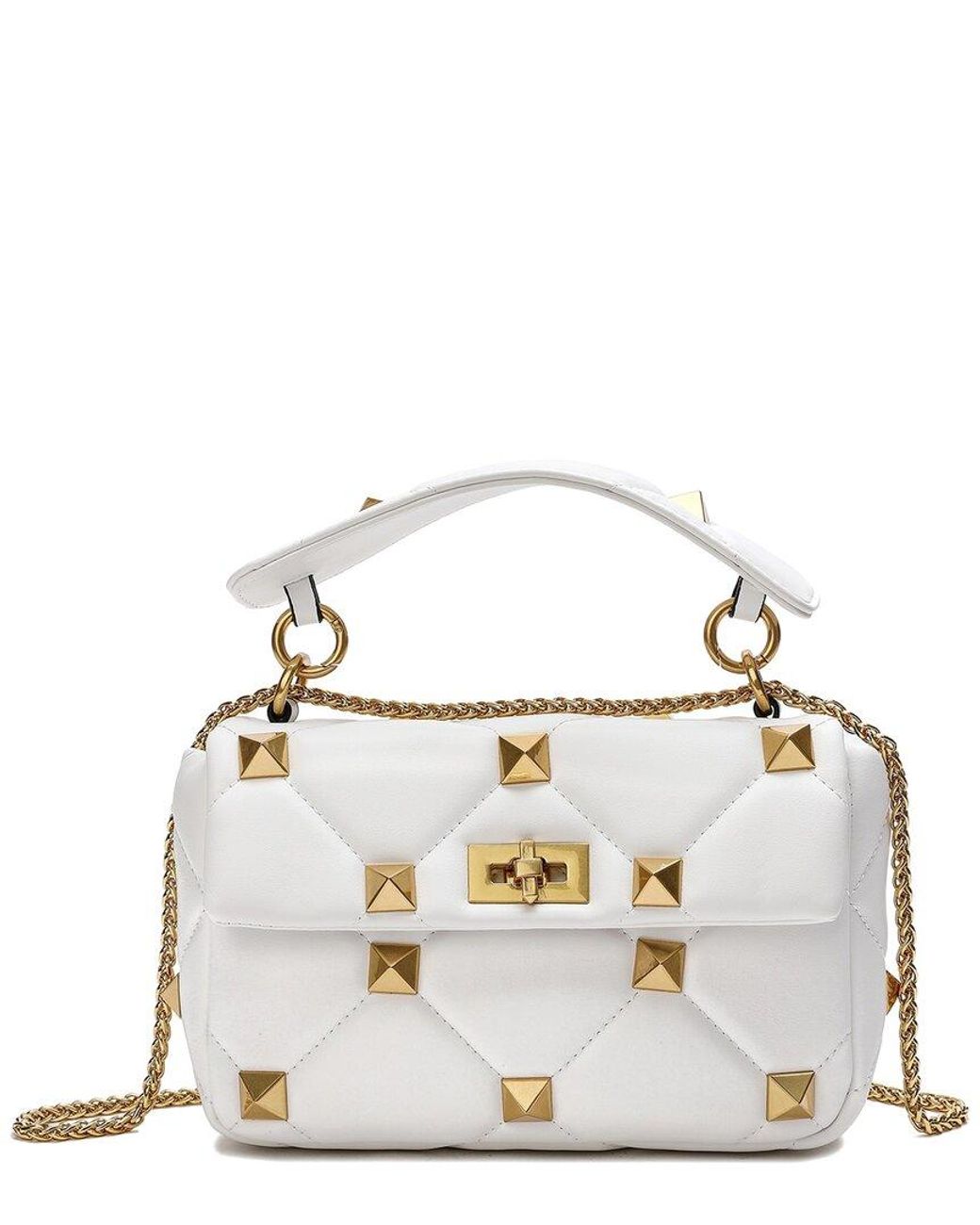 Tiffany & Fred Studded & Quilted Leather Shoulder Bag in Natural | Lyst