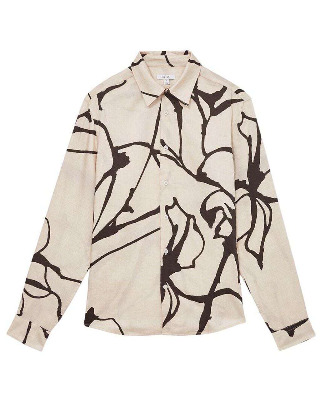 Reiss Natural Suarez Abstract Painted Casual Shirt for men