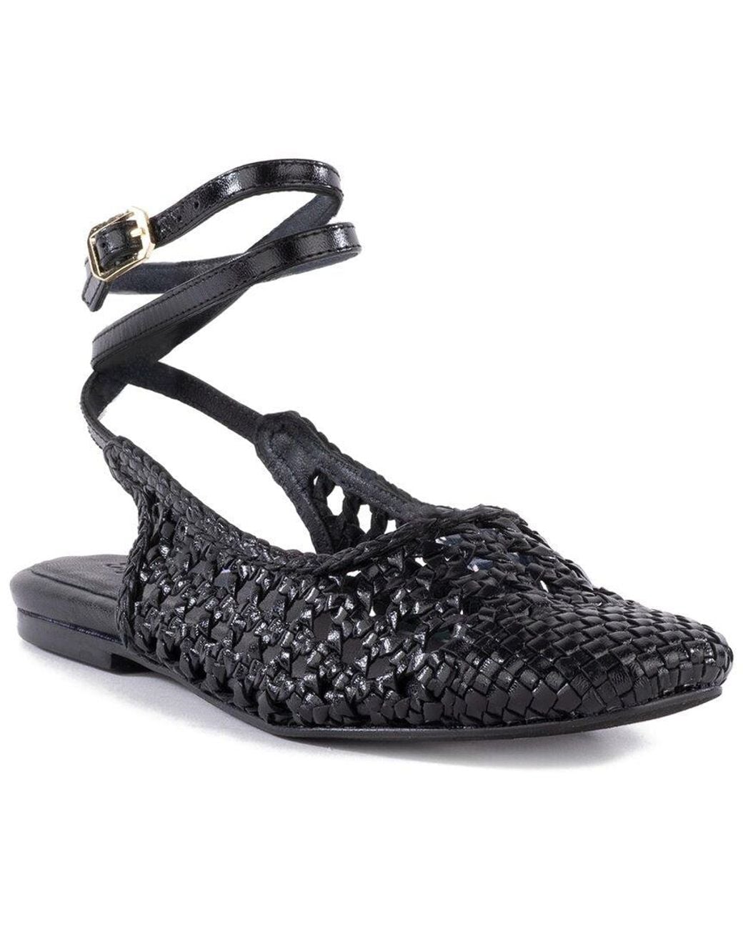 Seychelles Black Monet Leather Flat