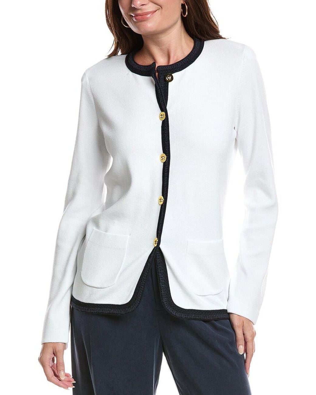 St. John White Knit Jacket