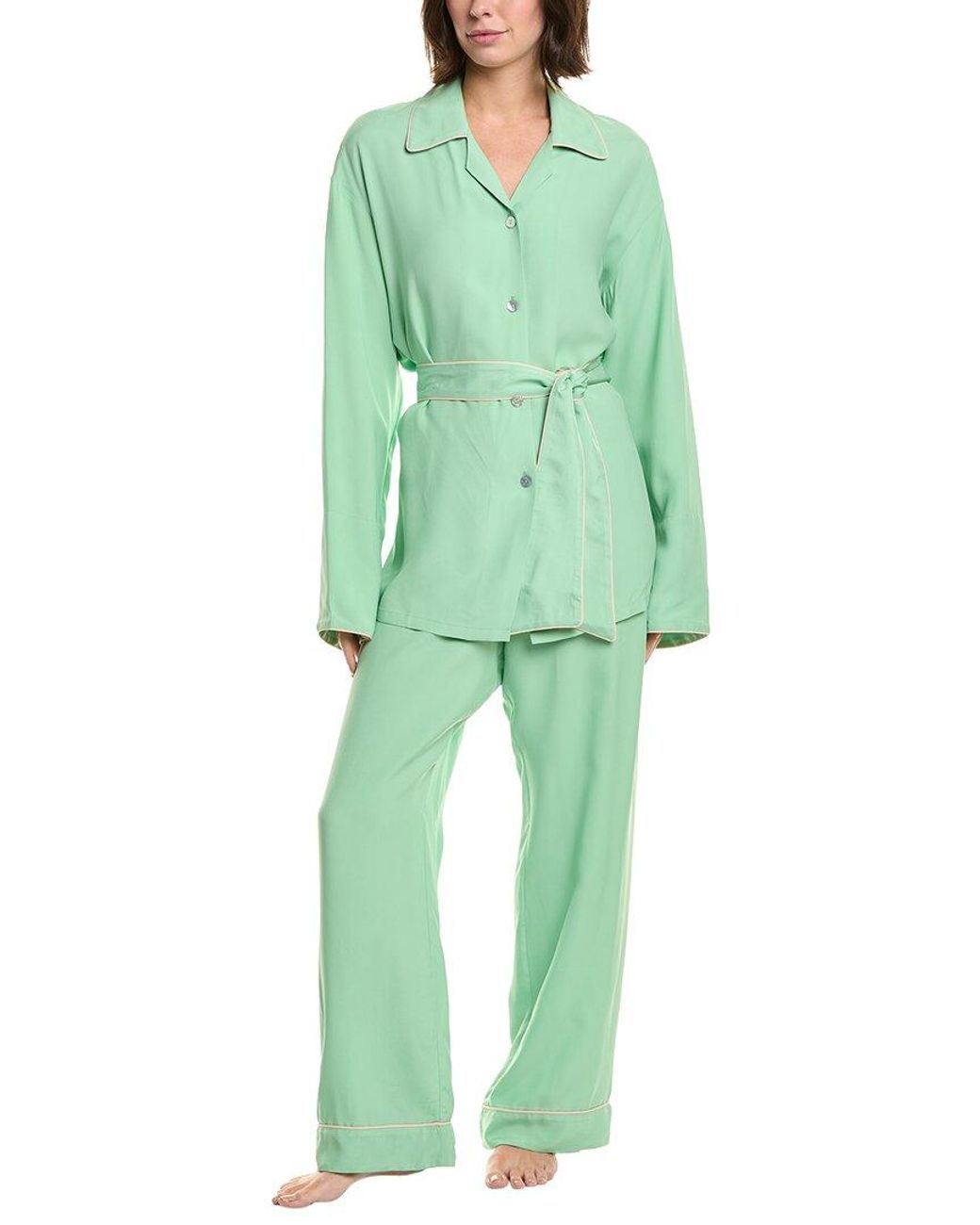 Sleeper Green 2Pc Miss Cat Belted Lounge Set