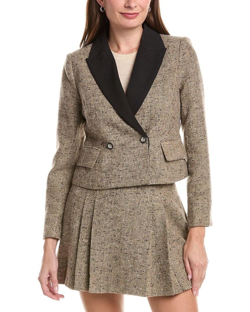 Walter Baker Brown Odette Wool-Blend Jacket