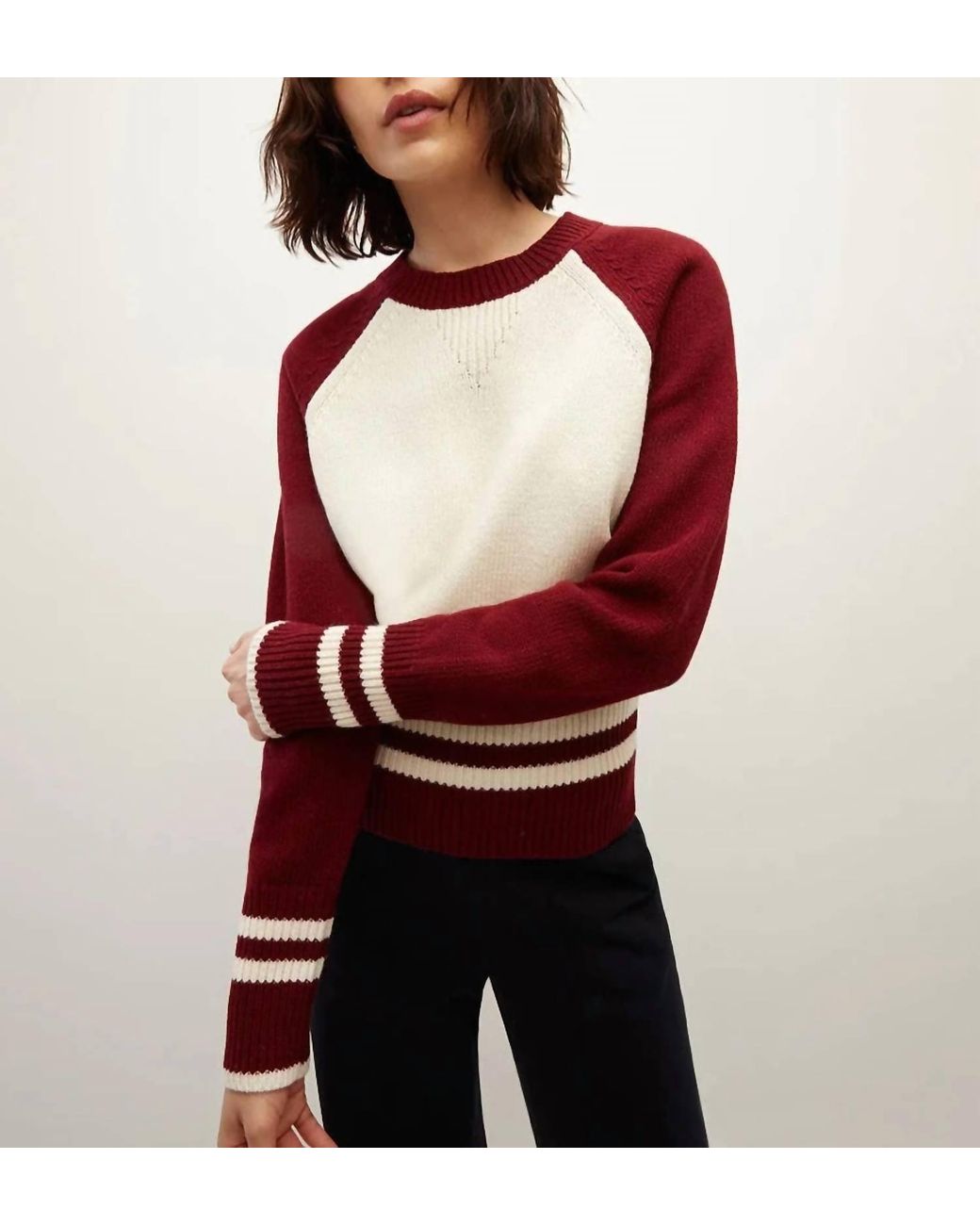 Veronica Beard Red Ralie Pullover