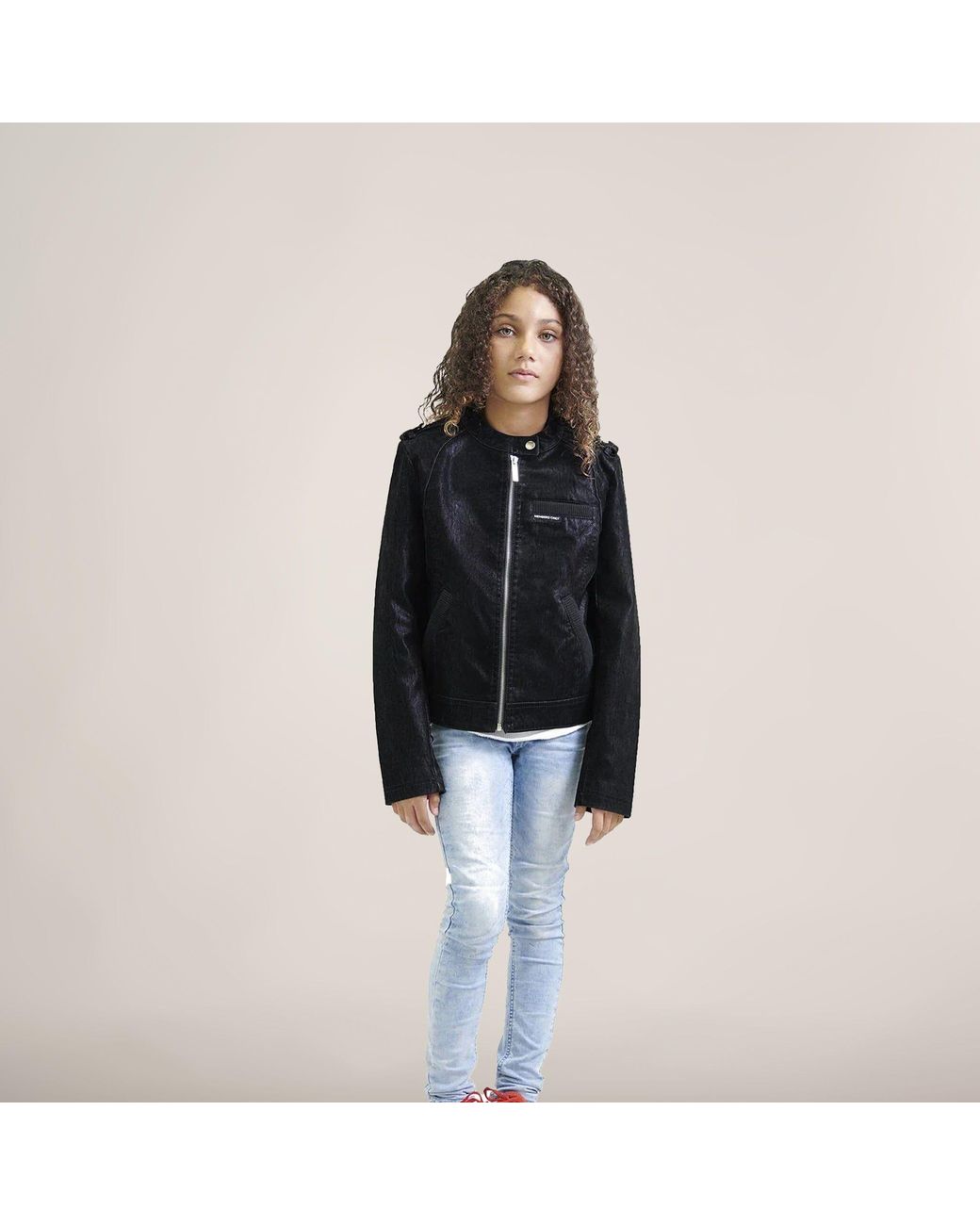 Girls faux suede biker jacket 2025