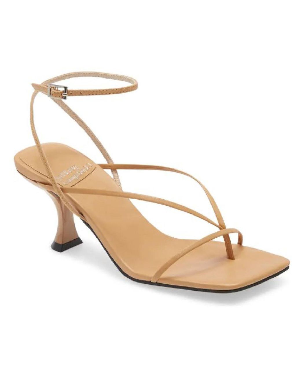 Jeffrey Campbell Fluxx Strappy Thong Kitten Heels in Metallic | Lyst