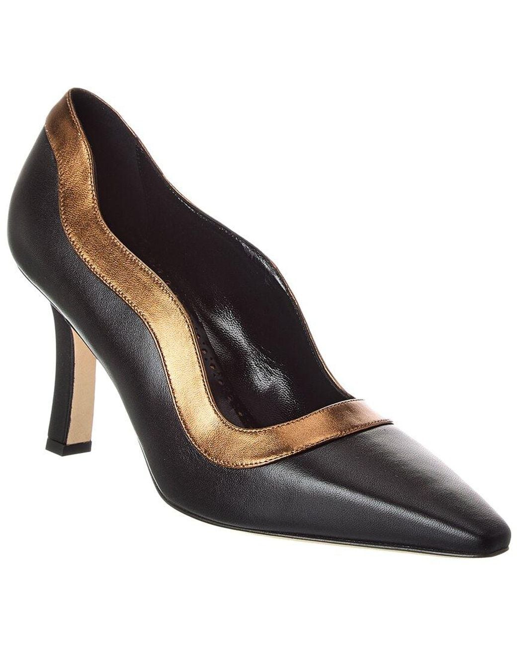 Manolo Blahnik Blue Abibas 90 Leather Pump