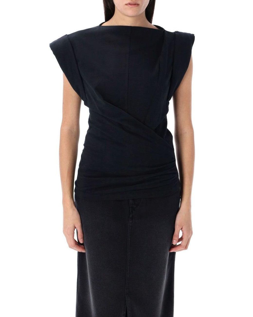 Isabel Marant Cotton Maisan T-Shirt in Black | Lyst Isabel Marant Cotton Maisan T-Shirt in Black | Lyst