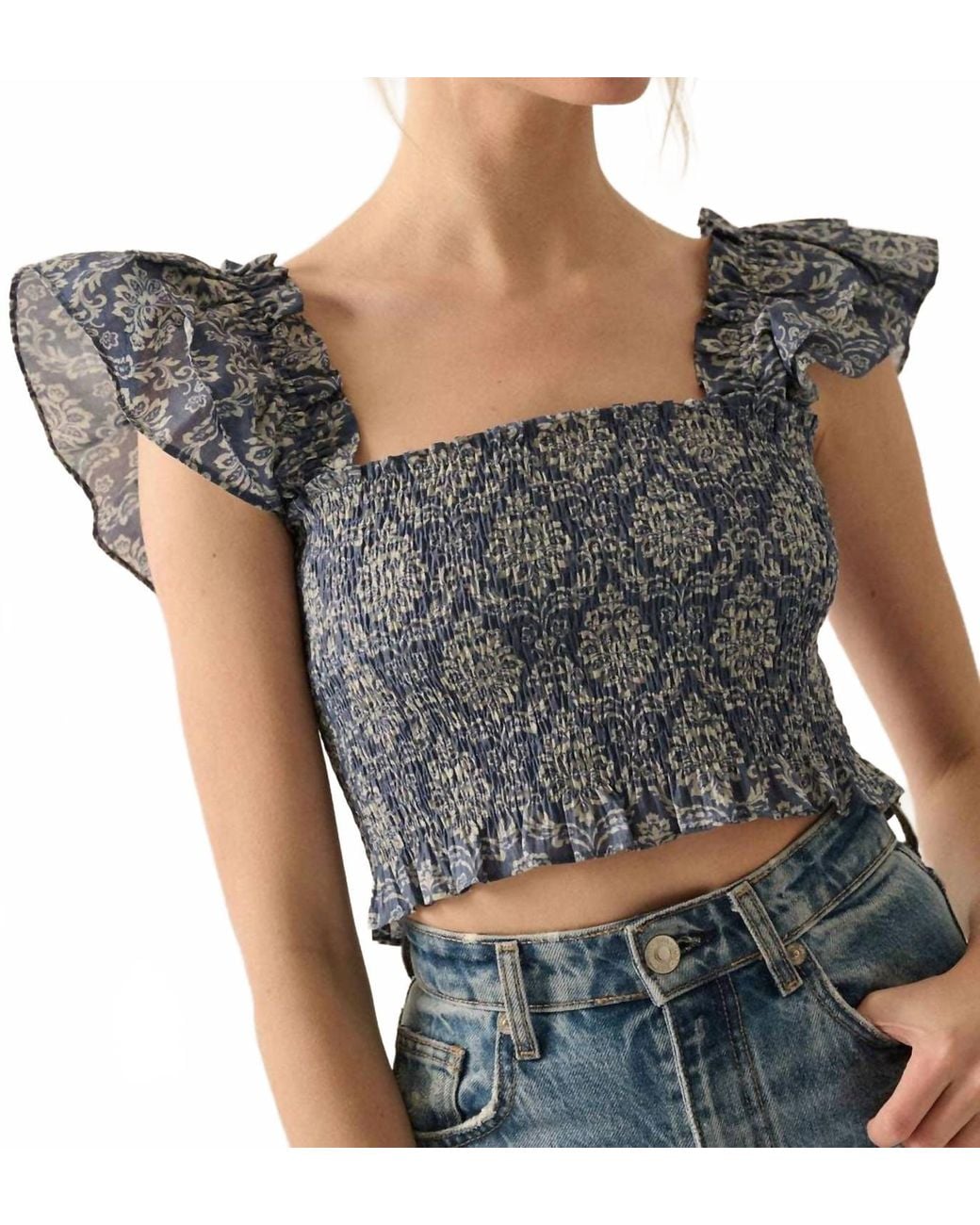 Promesa Flutter Tank Top in Gray | Lyst