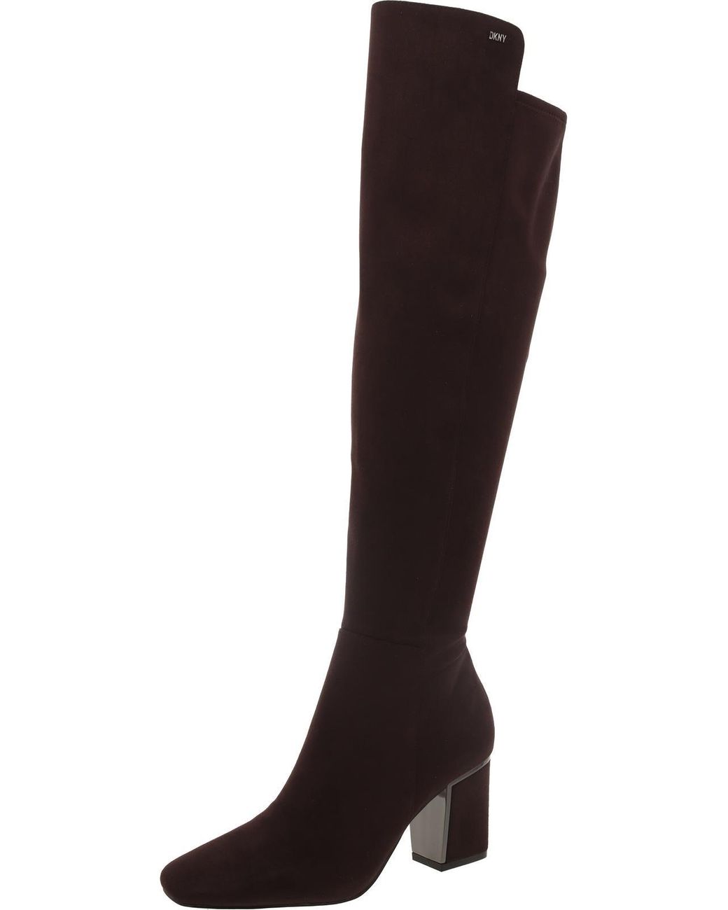 DKNY Cilli Faux Suede Over The Knee Boots in Black Lyst