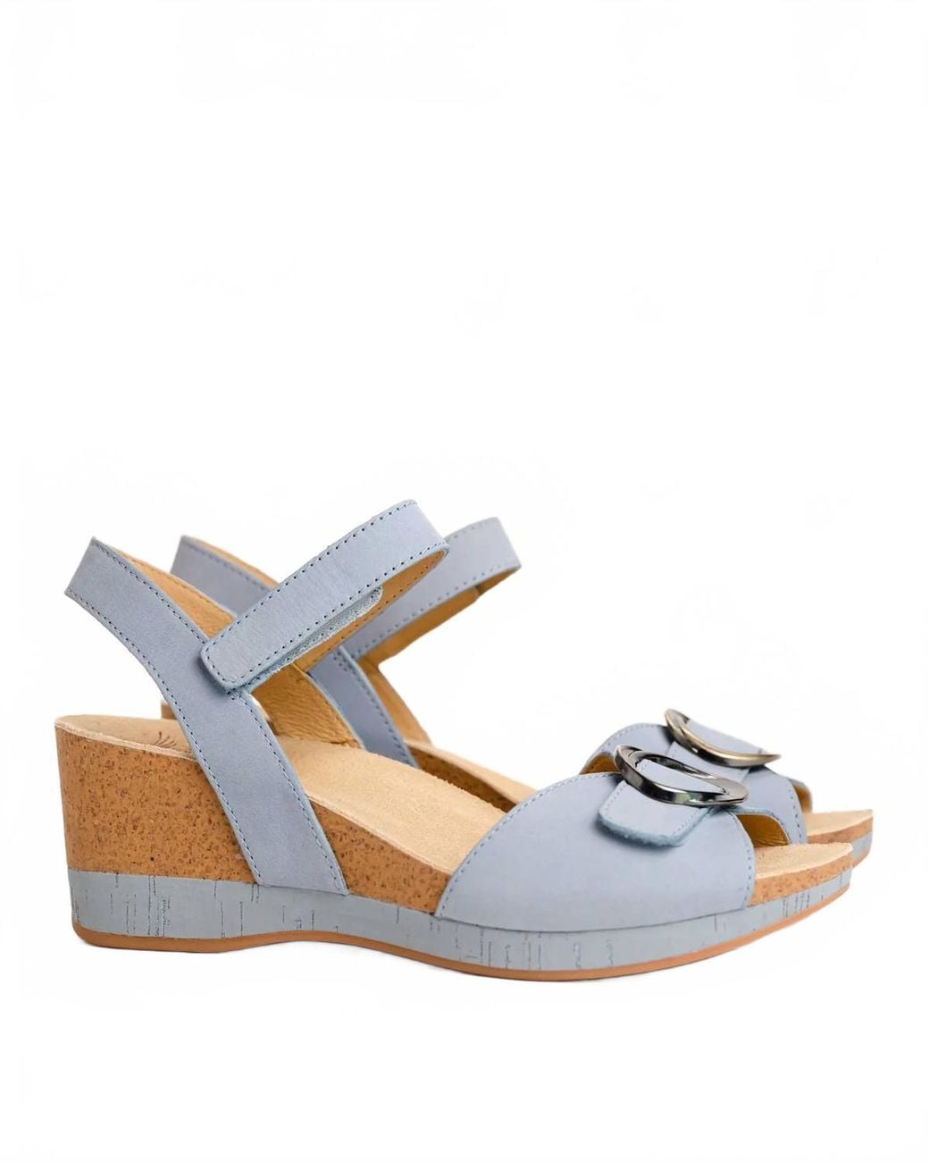 Dansko Blue Stella Wedge Sandals