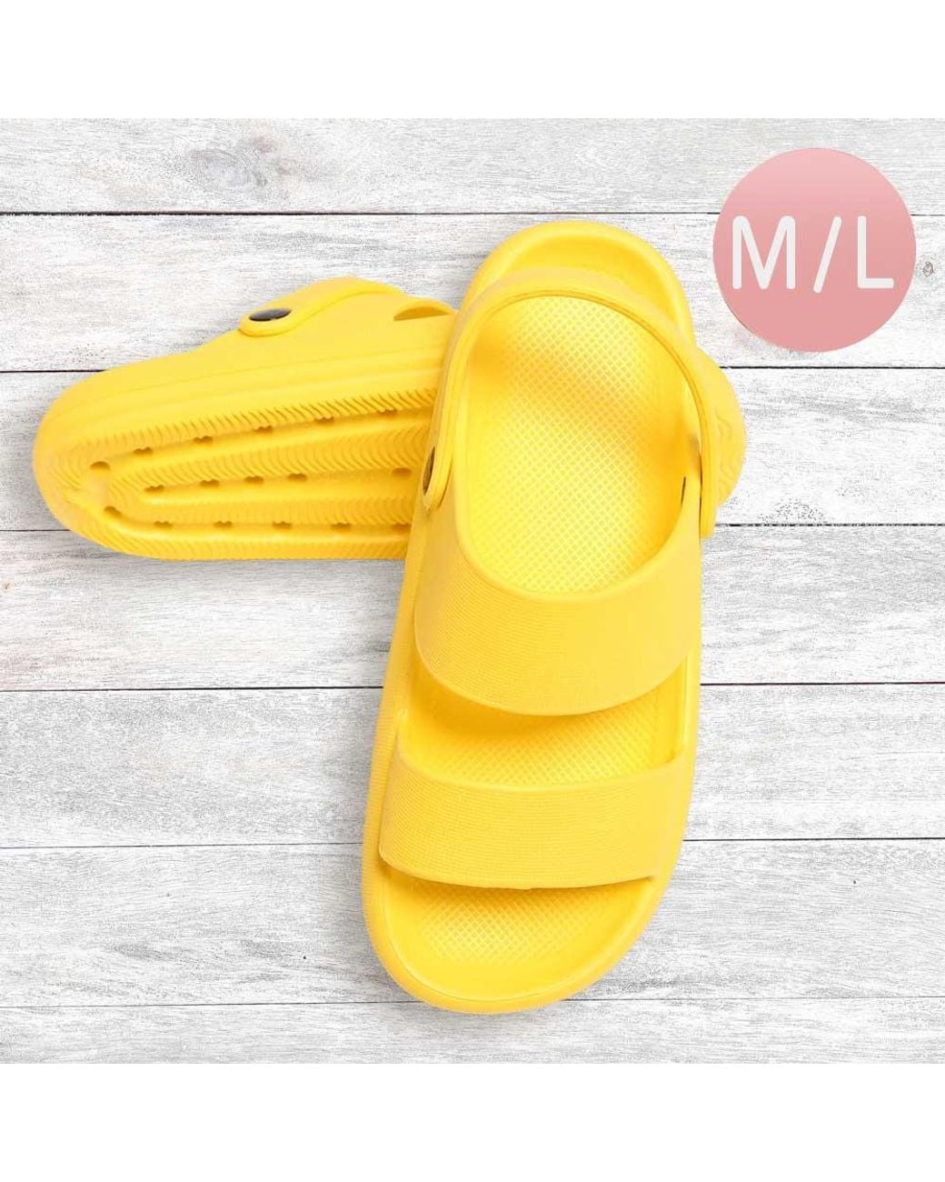 Fashnzfab Yellow Solid Soft Sole Sandals Slippers M/L