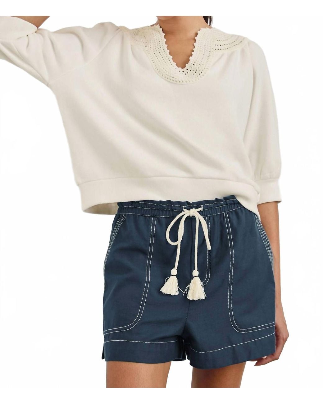 Rails Blue Mariposa Top