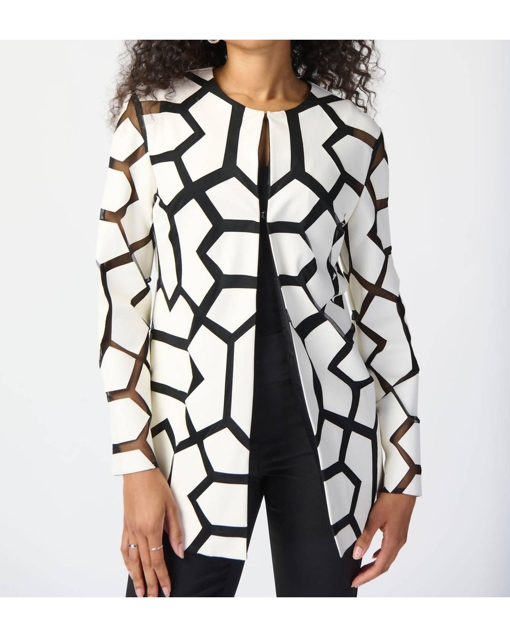 Foiled Suede Jacket With Laser Cut Leatherette