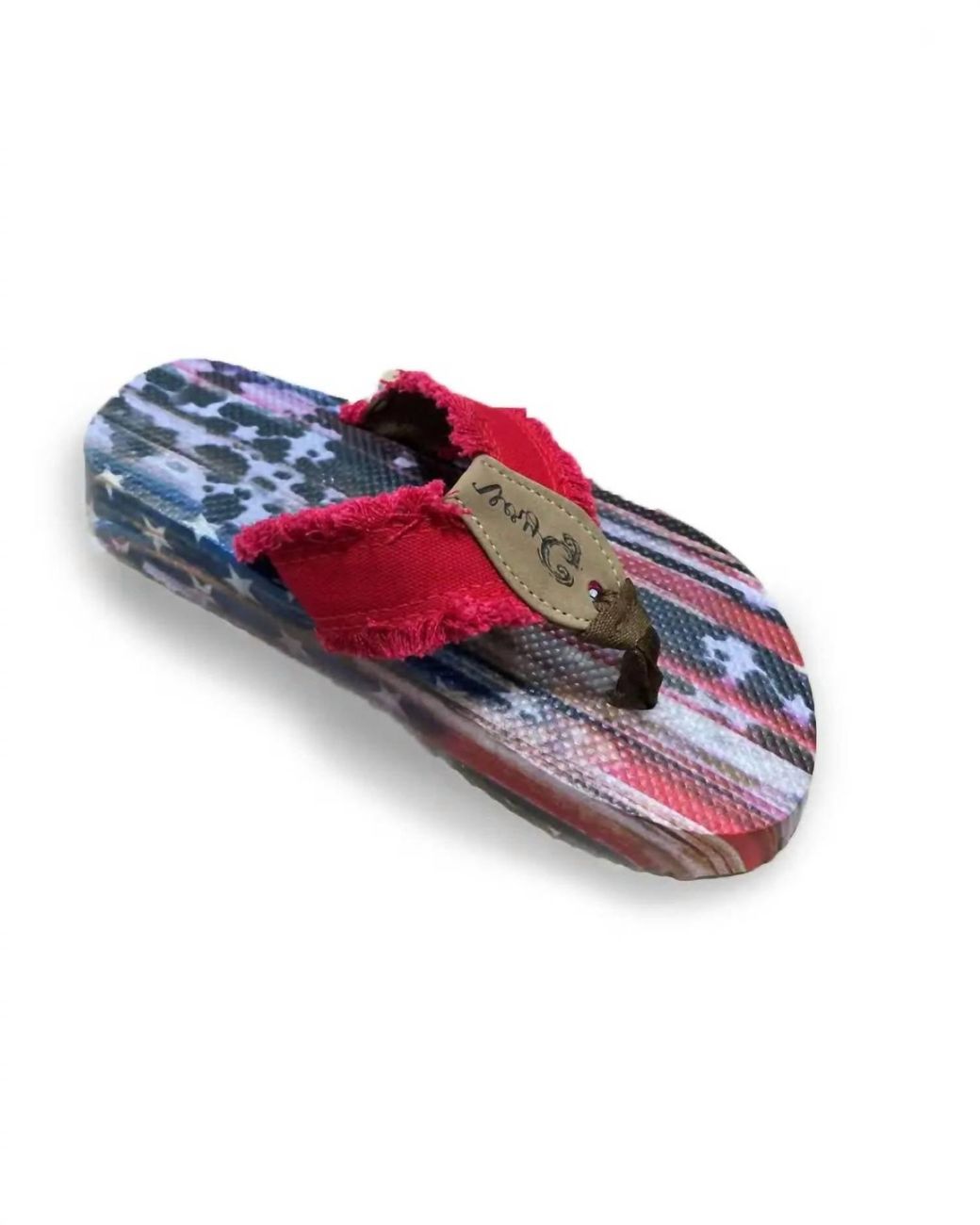 Very G Red United Flag Flip Flops