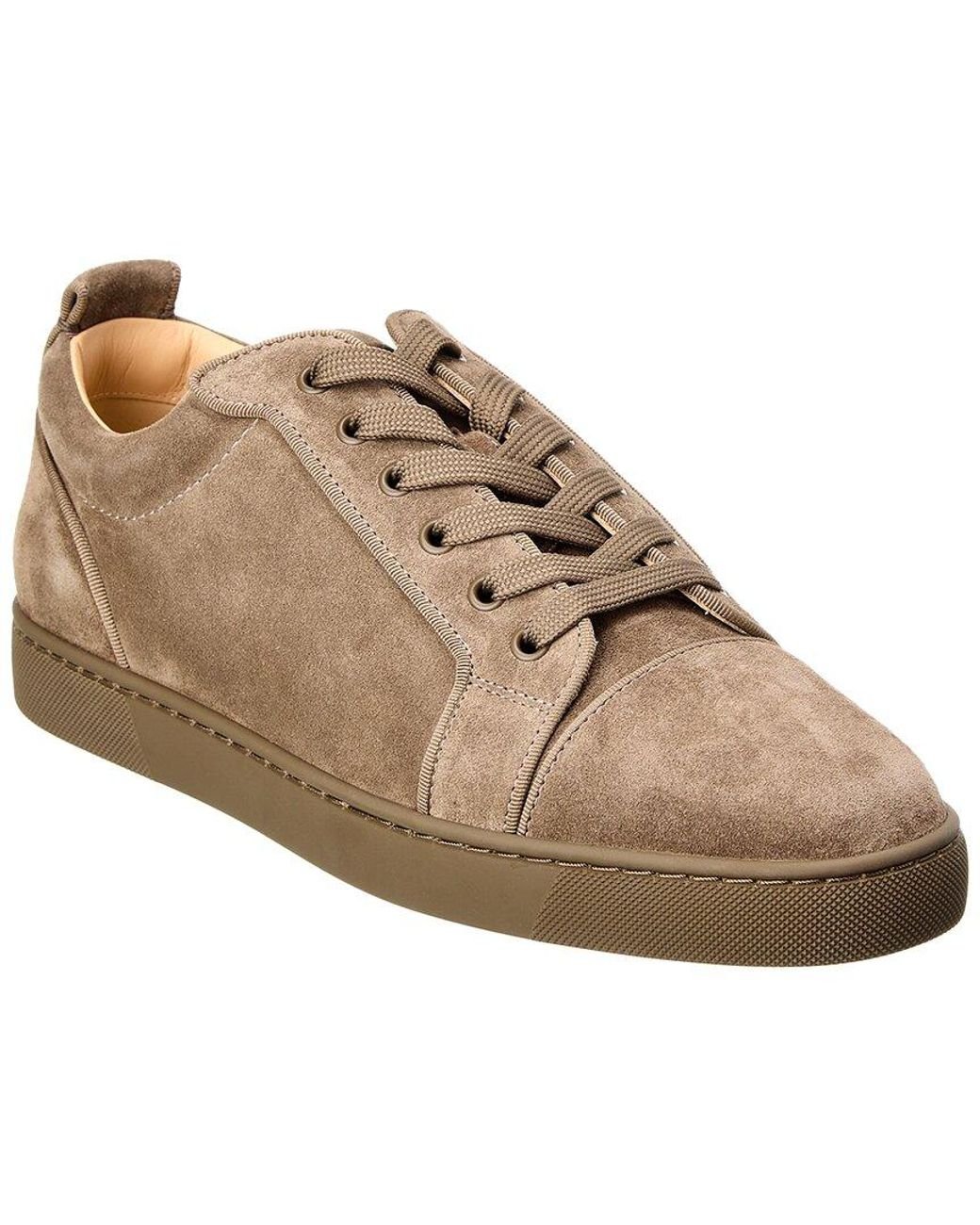Christian Louboutin Louis Junior Orlato Suede Sneaker in Brown for