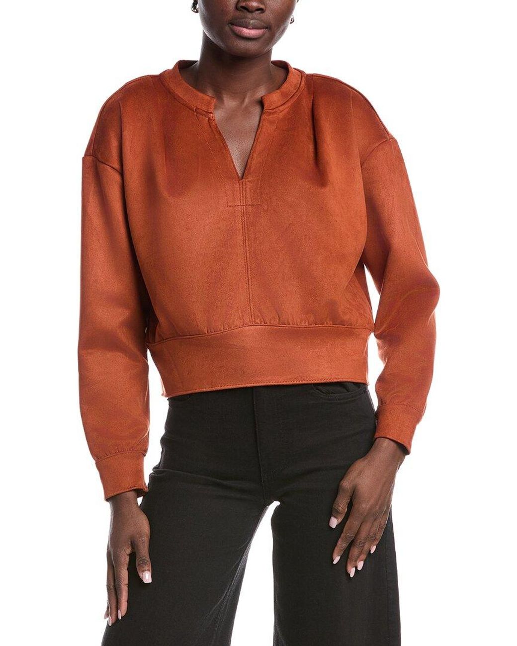 Kenneth Cole Orange Microsuede Scuba Jacket