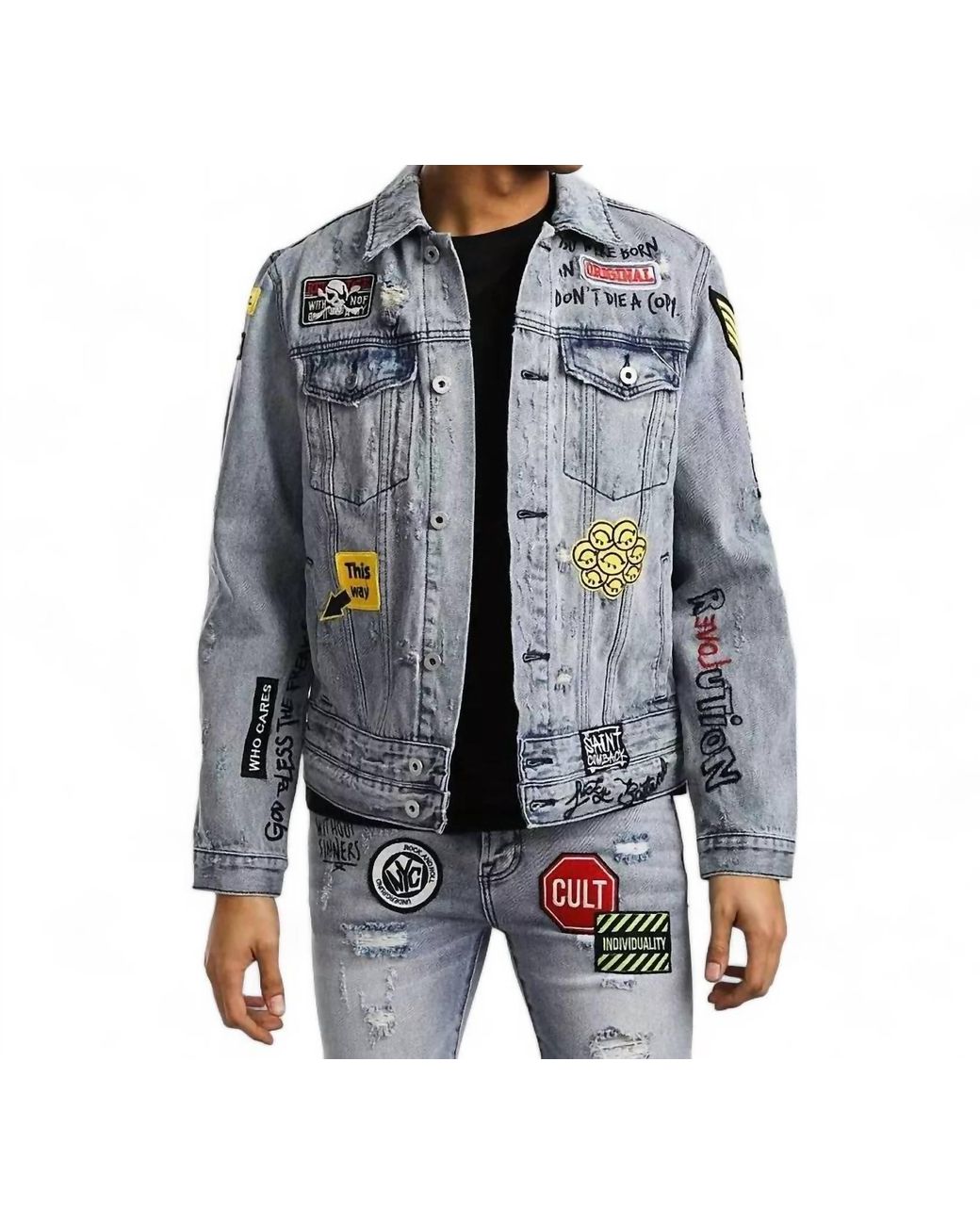 Cult Of Individuality Type Iv Denim Jacket in Blue for Men Lyst