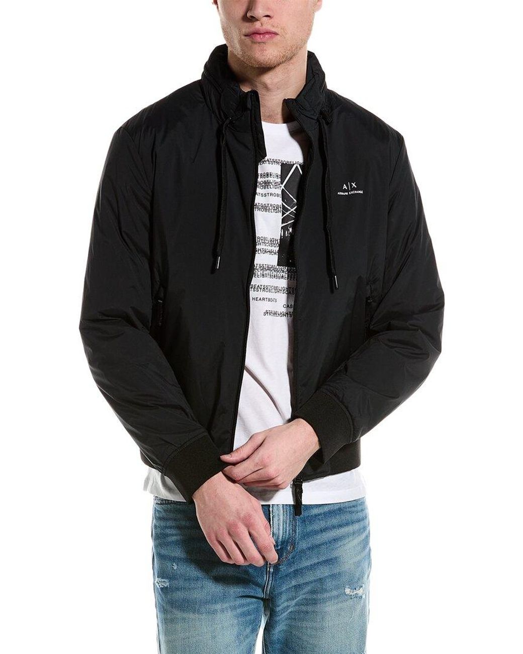 Armani Exchange Blouson Jacket in Black for Men | Lyst