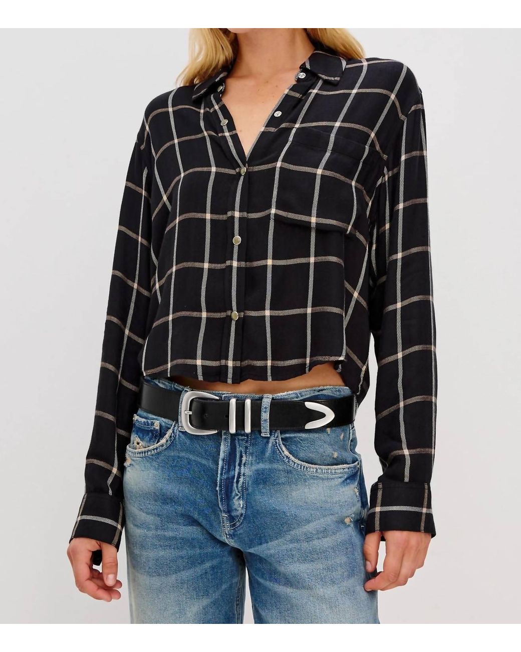 Rails Black Malin Plaid Button Down Shirt