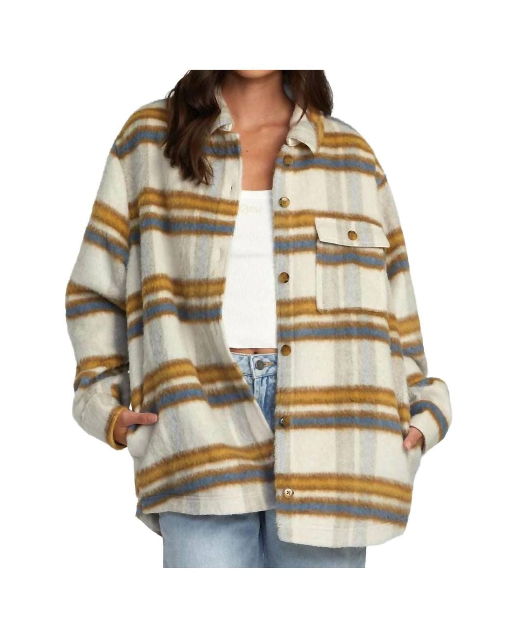 RVCA Natural Birdie Shacket