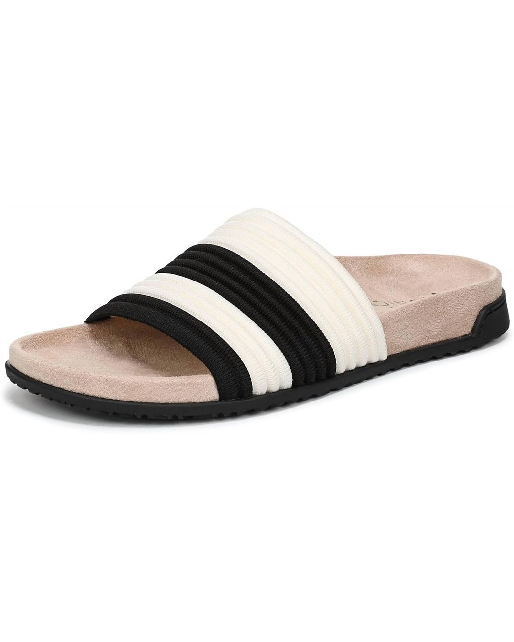 Vionic Black Evie Knit Slide Sandals