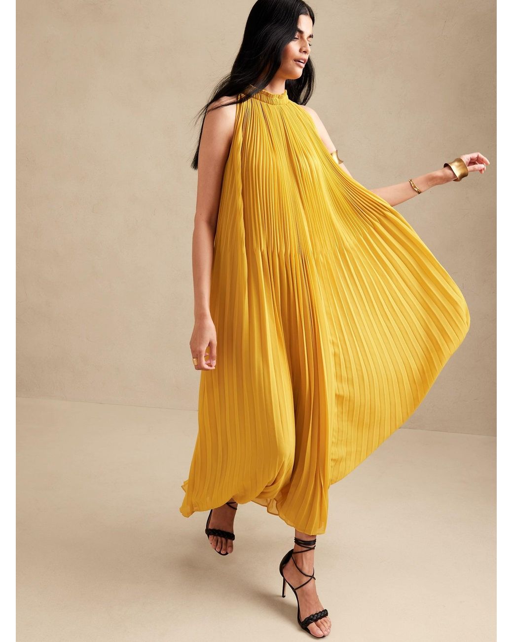 Banana Republic Radiant Maxi Dress in Yellow | Lyst