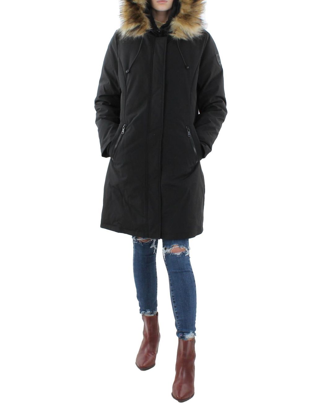 Vince camuto clearance belted puffer coat