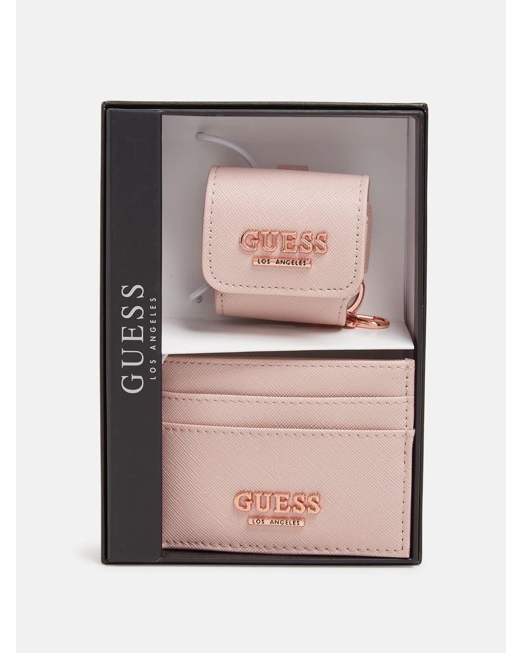 Guess Factory Croc Envelope Keychain And Cardcase Set in Pink | Lyst