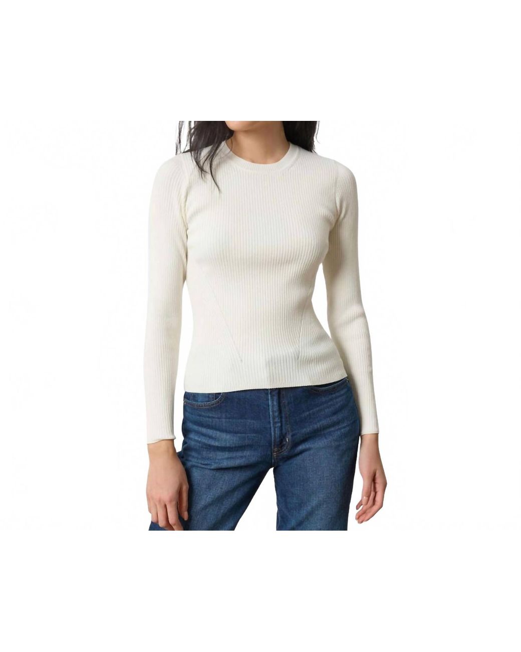 Lilla Lilla P Fitted Crewneck Sweater in Blue | Lyst
