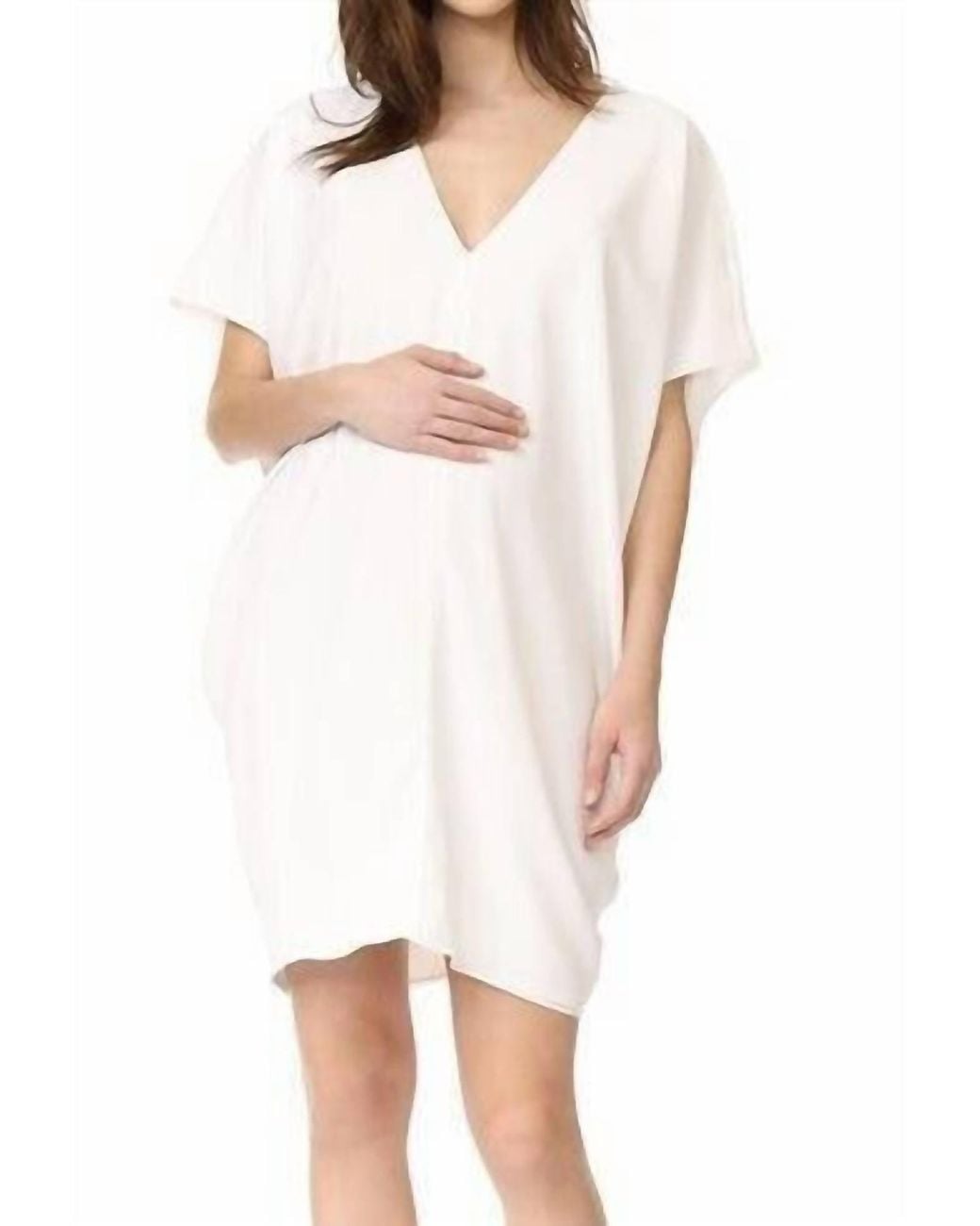 HATCH White Slouch Maternity Dress