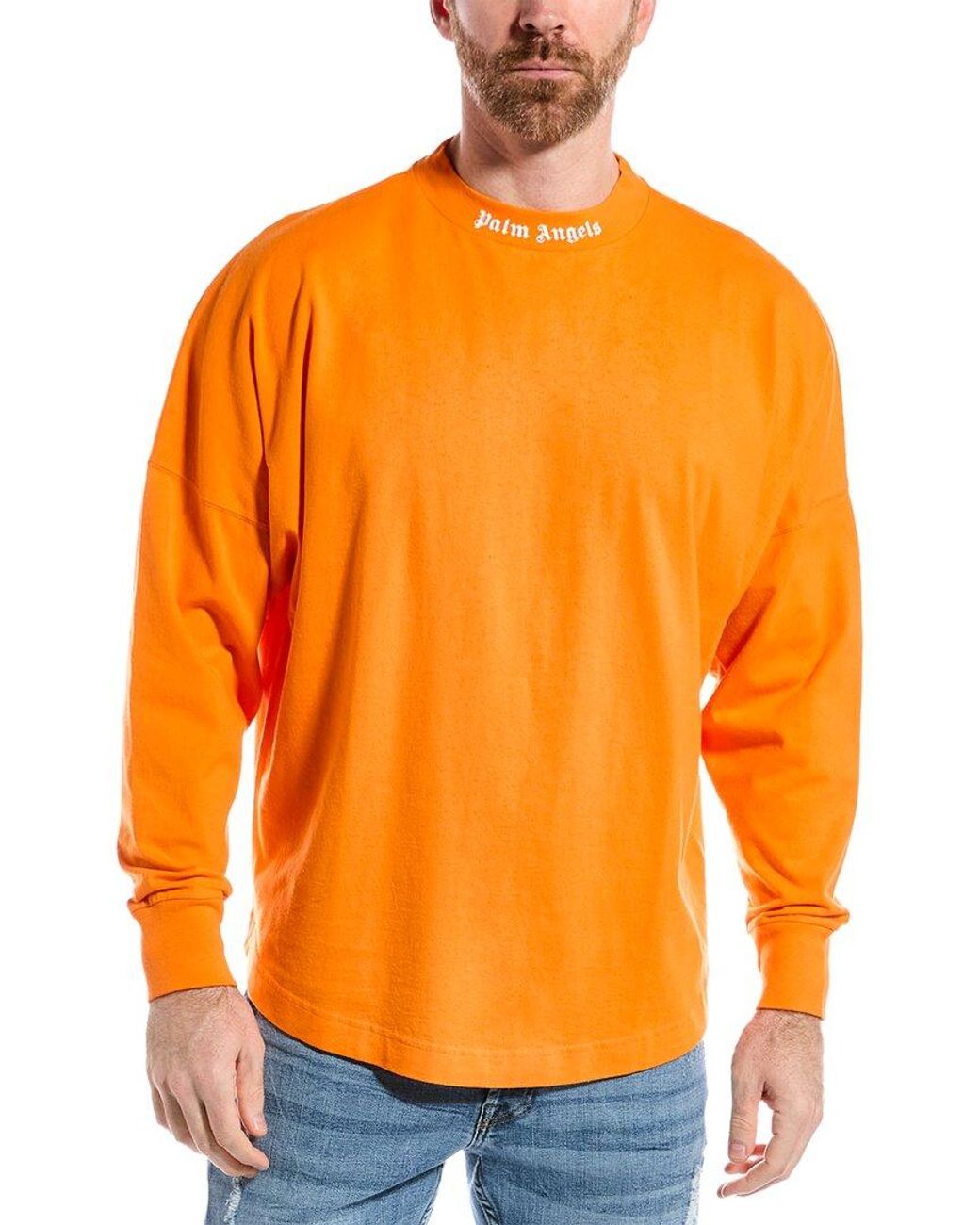 Palm Angels Classic Logo Over T-shirt in Orange for Men | Lyst
