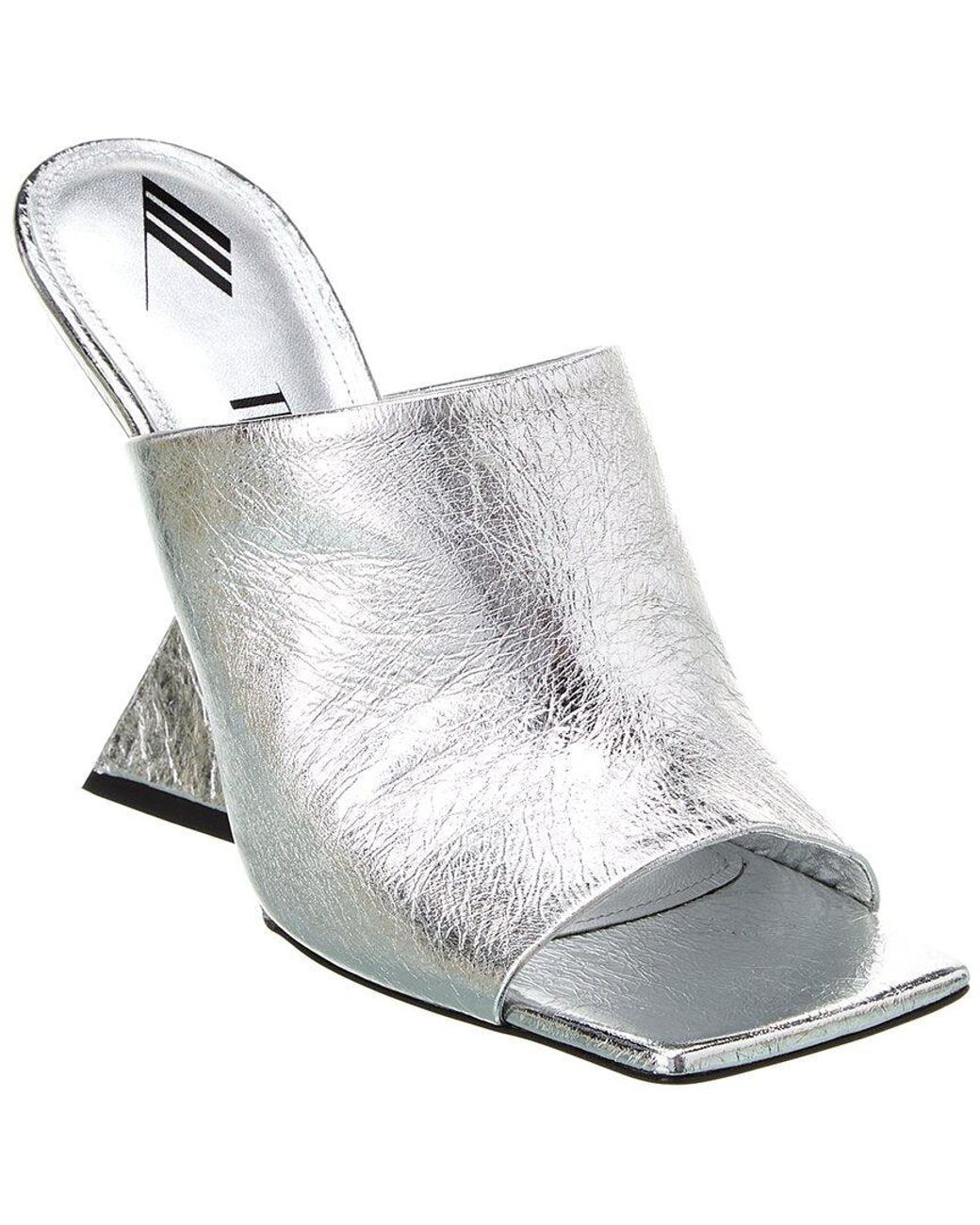 The Attico White Cheope Leather Mule