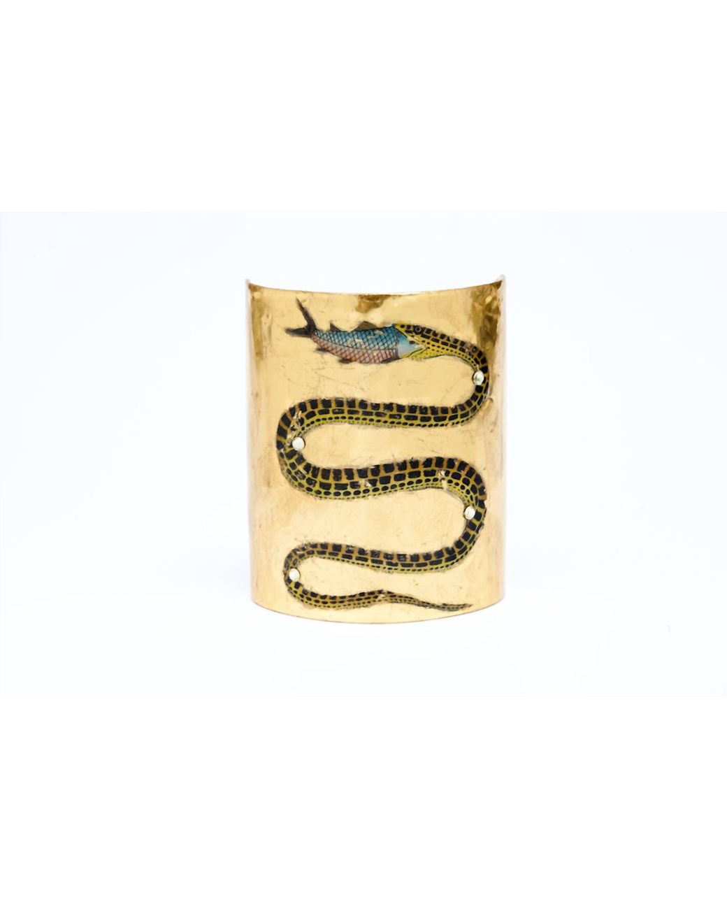 Avenue Chic Metallic Leaf Snake Cuff