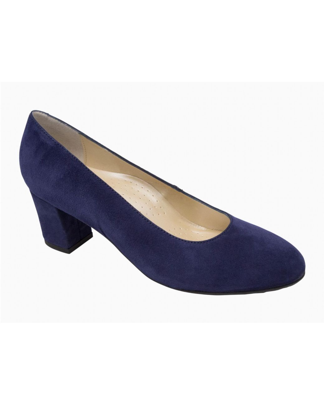Eric Michael Blue Abby Block Heel Pump