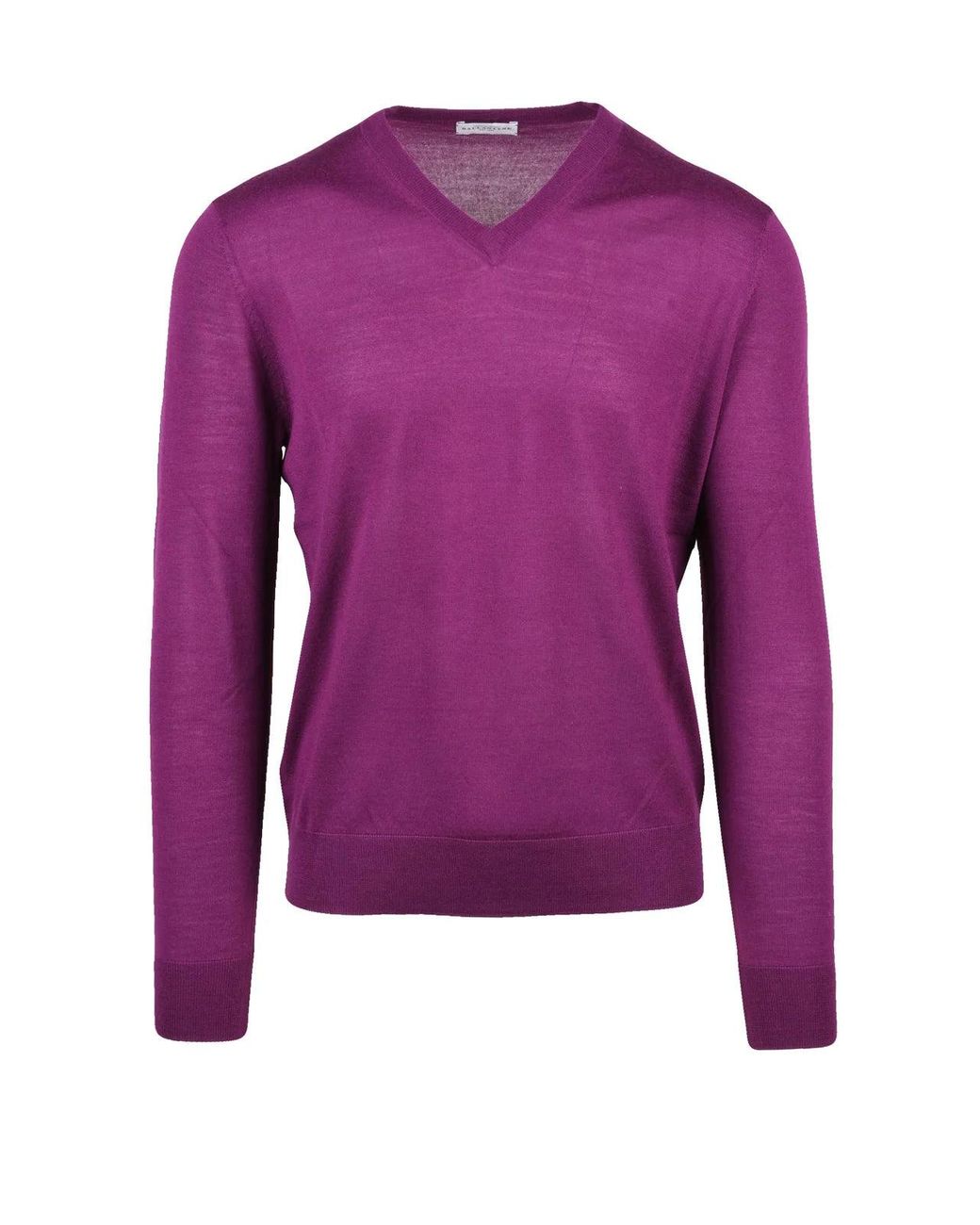 Ballantyne Purple V-Neck Pullover for men
