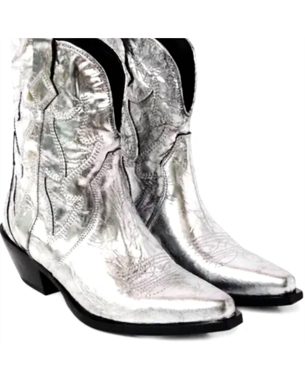 Free People Way Out West Cowboy Boots in Black | Lyst