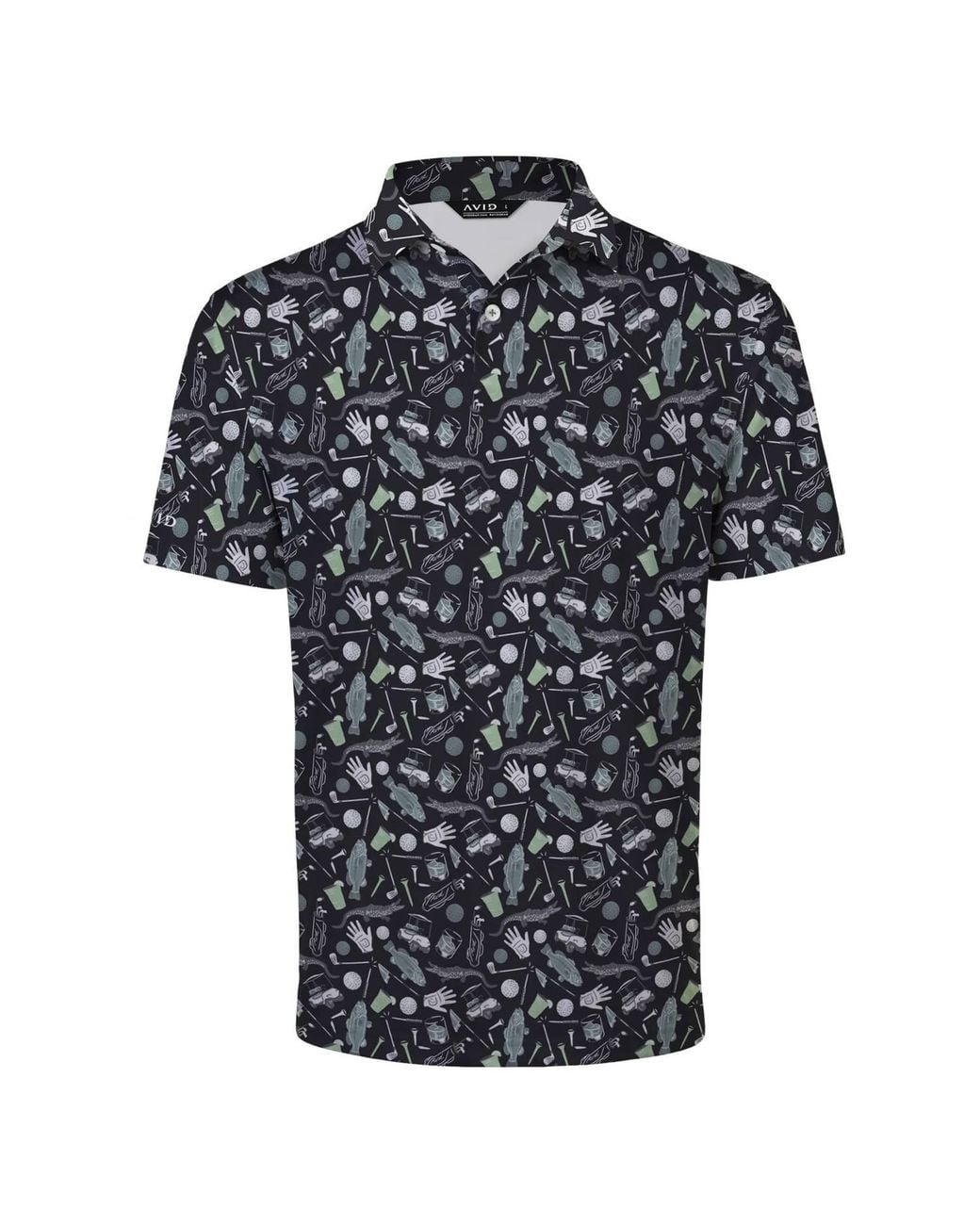 AVID Black Off Course Polo for men