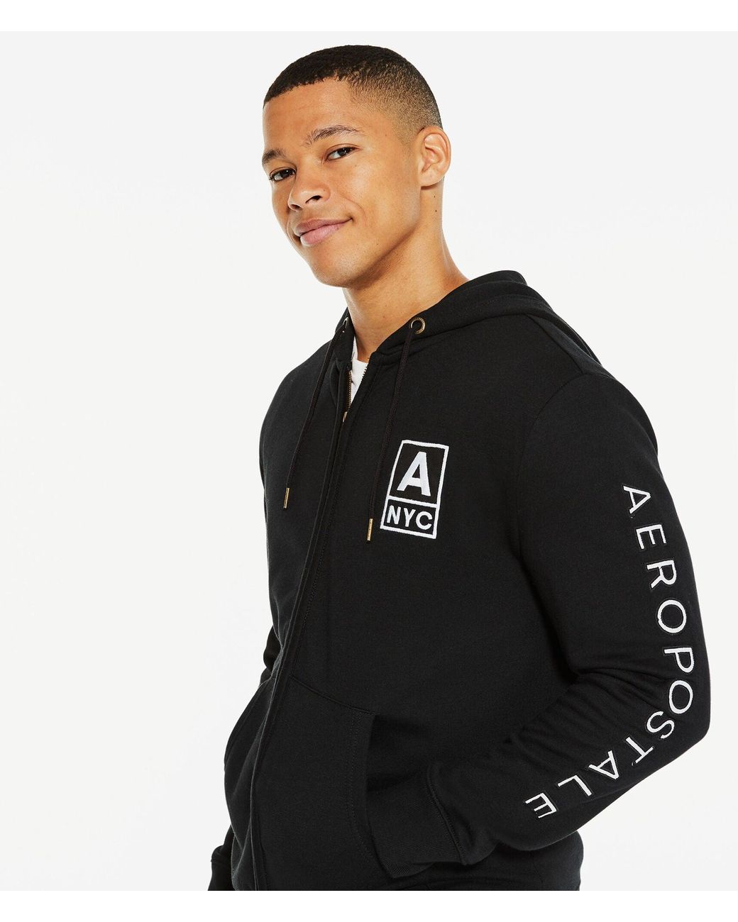 Black aeropostale hoodie outlet